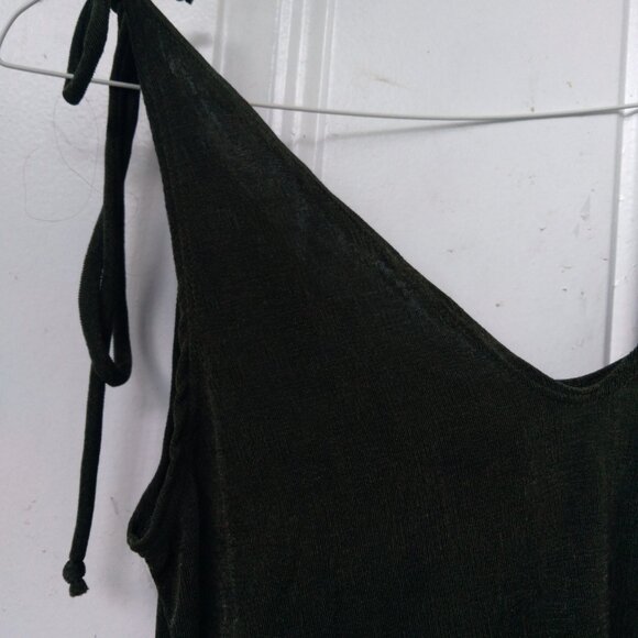 Olive Green Sleeveless Tie-strap top Intimately Free People Size M Medium - Picture 2 of 9